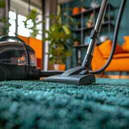 Person Using Vacuum Cleaner on Grass