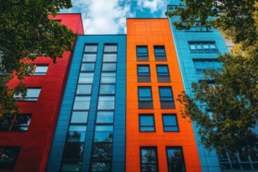 Colorful modern buildings